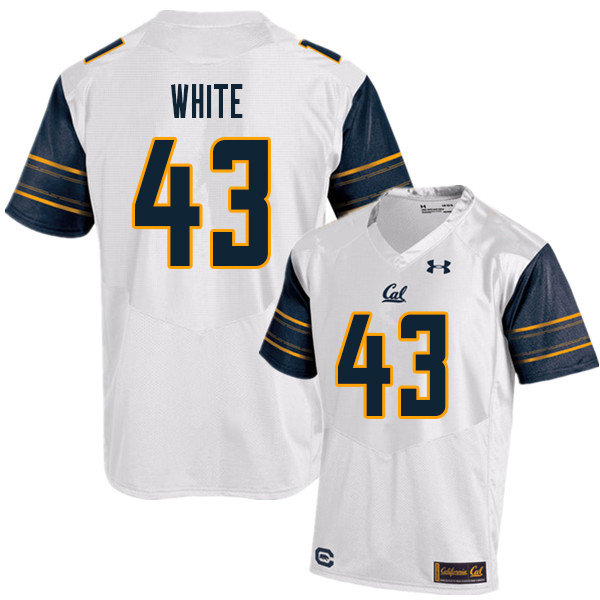 Men #43 Deon White Cal Bears UA College Football Jerseys Sale-White